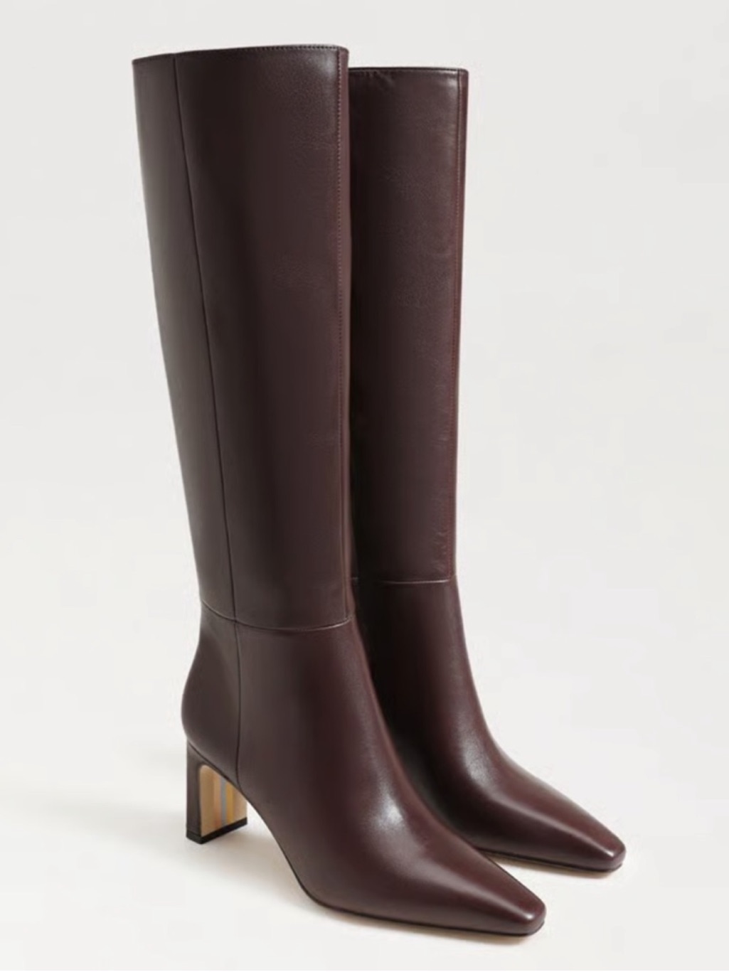 Wide Calf Sam Edelman Sylvia Pecan Leather Boots